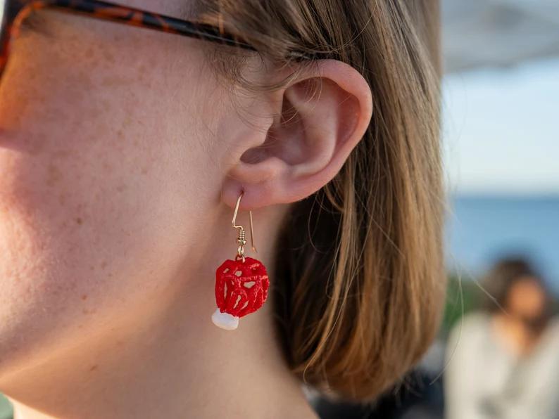 Cage Mushroom Earrings
