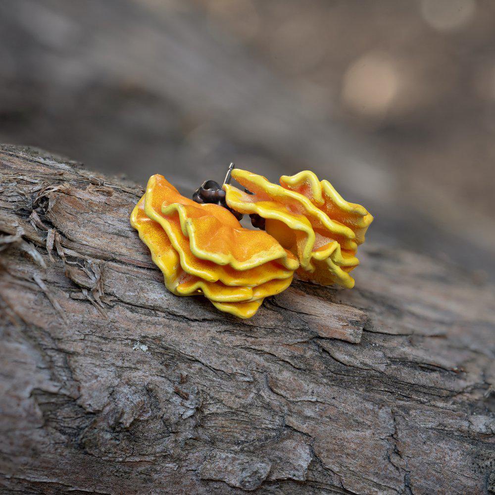 Chicken of the Woods Earrings