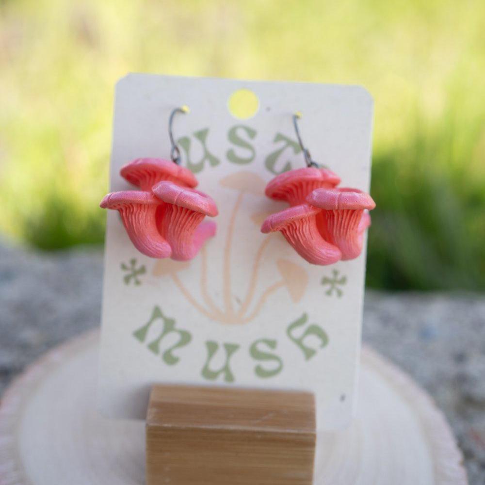 Pink Oyster Earrings