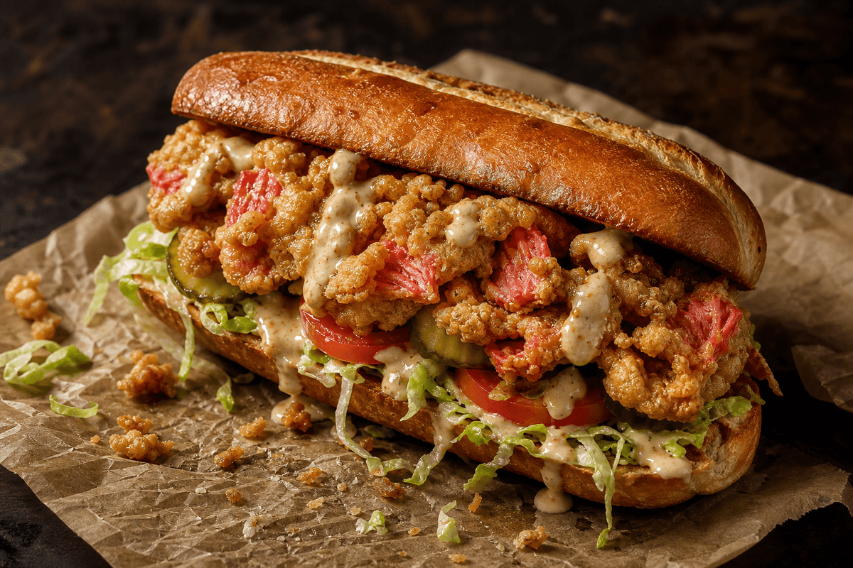 Pink Oyster Po' Boy