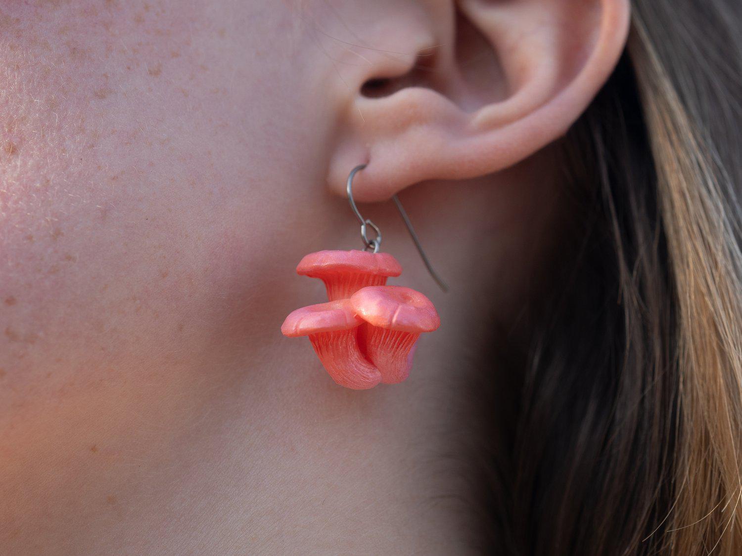 Pink Oyster Earrings